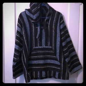 Blue and Black Baja Hoodie